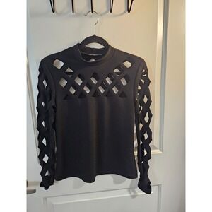 knapp Studio small black long sleeve sith unique curouts